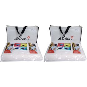 ELSA Coussin pour la nuque 50 x 11 cm Taie en coton blanc