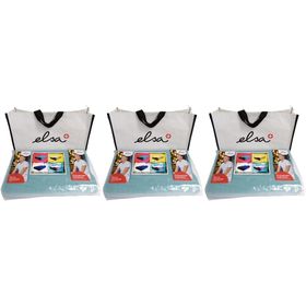 ELSA Coussin pour la nuque 50 x 11 cm Taie velours Bleu Clair