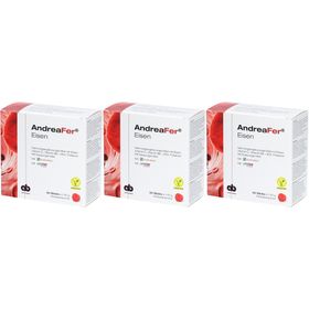 AndreaFer Fer complément avec fer, vitamines C, B6, B12 et acide folique