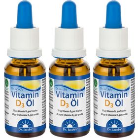 Dr. Jacob's Huile de vitamine D3 640 gouttes 800 UI D3 vegan