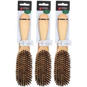 HERBA Brosse à cheveux poils de sanglier ovale hêtre FSC