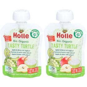 HOLLE Tasty Turtle Gourde Pomme et poire avec yaourt