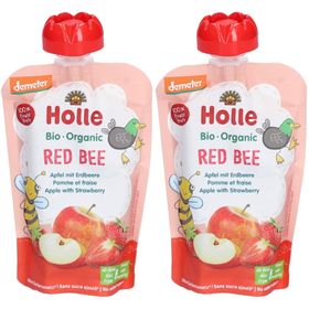HOLLE Red Bee Gourde Pomme et Fraise bio