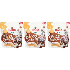 Holle Bio Choco Chipmunk Céréales à l'avoine, au maïs, au cacao et à la pomme