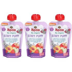 HOLLE Berry Puppy Gourde Pomme, pêche et fruits des bois bio