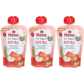 HOLLE Red Bee Gourde Pomme et Fraise bio