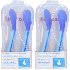 BIMBOSAN Cuillères bleues à embout souple
