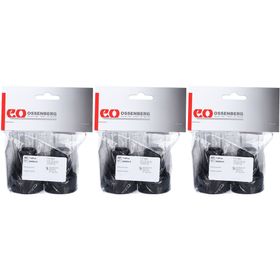 Sahag Embouts pour béquilles 16 mm avec insert métallique noir