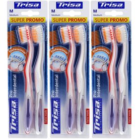 TRISA Brosse à dents Pro Interdental Duo Moyenne