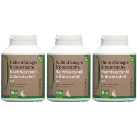 BIONATURIS Huile Onagre + Bourrache 500 mg Bio