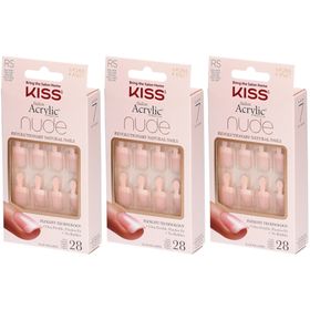 Kiss Salon Acrylic Kit Faux Ongles French Nude