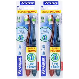 Trisa We Care Brosse à dents Medium Duo