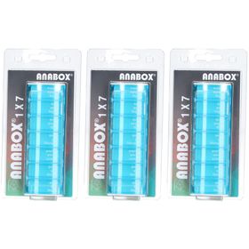 ANABOX Distributeur de médicaments 1x7 Turquoise