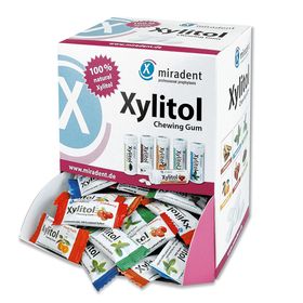miradent Gomme à mâcher soin dentaire xylitol emballage en vrac assorti