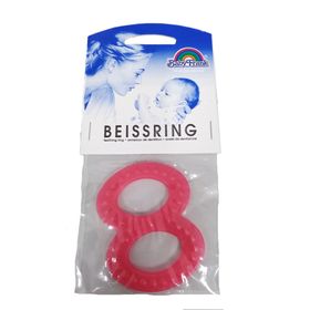 Baby-Frank® Anneau de dentition avec poignée Rose