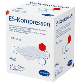 ES Compresses 7,5 x 7,5 cm stériles