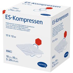 ES Compresses stériles 12 plis 10 x 10 cm