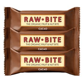 RAWBITE barre aux fruits & et aux noix avec cacao