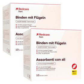 Redcare Fem serviettes hygiéniques à ailettes