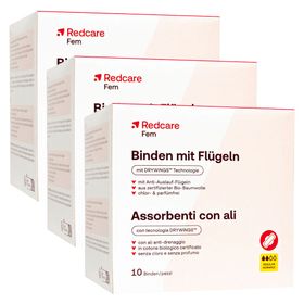 Redcare Fem serviettes hygiéniques à ailettes