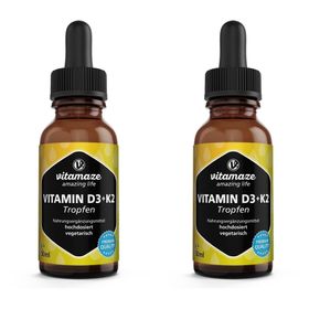 Vitamaze Vitamine D3 + K2 Gouttes dosage élevé