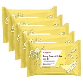Redcare Junior Lingettes humides pour bébés à l'huile