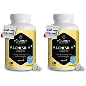 Vitamaze MAGNESIUM 350 mg Complexe citrate/oxyde/carbone végétalien