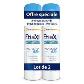 ETIAXIL Déodorant Anti-Transpirant 48 h - Aérosol 150 ml lot de 2x150ml