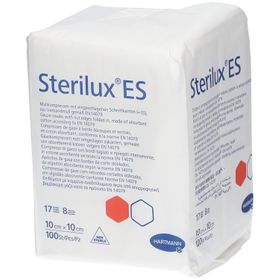 Stérilux® ES Compresse de gaze hydrophile à bords rentrés 10 cm x 10 cm