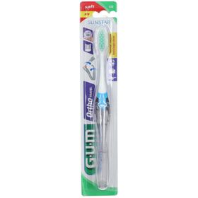 GUM® Ortho - Travel Brosse à dents de voyage orthodontique à 4 rangs