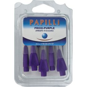 Papilli Proxi - Brushes, Brossette interdentaire avec manche souple, violet, blister 10
