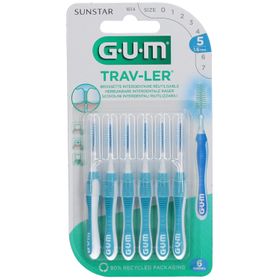GUM® Trav-Ler® 1,6 mm bleu sapin avec capuchon