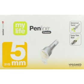 Mylife Penfine Classic - Aiguille Pour Stylo Injecteur 5 mm x 0,25 mm (Réf. 700009710)