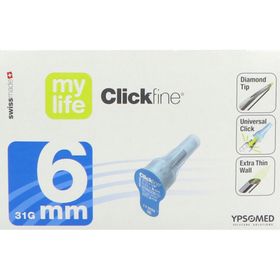 Mylife Clickfine - Aiguille Pour Stylo Injecteur G31, 6 mm x 0,25 mm (Réf. 3200954)