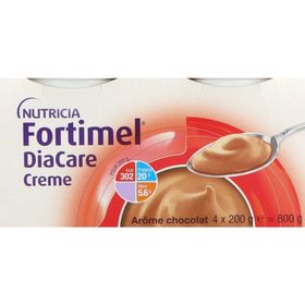 Fortimel Diacare Creme, DADFMS, arôme chocolat, 200 g x 4