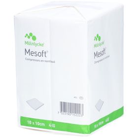 MESOFT NON STÉRILE - Compresse en non tissé, non stérile. 10 cm x 10 cm (ref. 156350) - bt