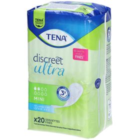 TENA LADY DISCREET MINI - Protection anatomique fine pour incontinence urinaire légère, po