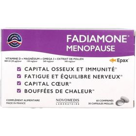 Fadiamone Ménopause, Comprimé + capsule, complément alimentaire non hormonal, bt 90 (60 +