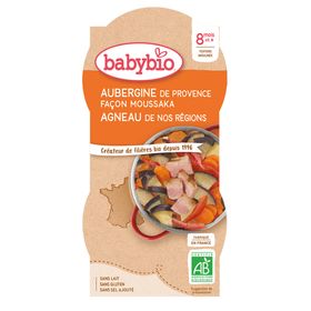 Babybio AUBERGINES DE PROVENCE FAÇON MOUSSAKA AGNEAU DE France dès 8 mois