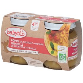 BABYBIO Gourdes Pommes de Nouvelle-Aquitaine, Mirabelle de Meurthe-et-Moselle