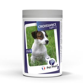 PET PHOS CROISSANCE CA/P = 2 - Pour chiots en croissance et femelles gestantes ou allaitantes nourris avec une ration ménagère - Format éleveurs