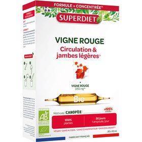 VIGNE ROUGE BIO - 20 ampoules de 15ml