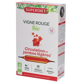 VIGNE ROUGE BIO -  20 ampoules de 15ml