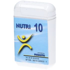 Pronutri Nutri 10 Zu Yang Ming avec oligoéléments pour équilibre cellulaire
