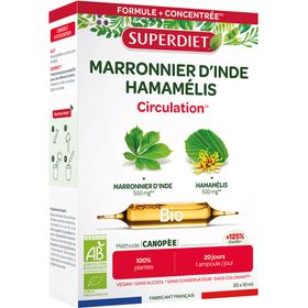 SUPERDIET Marronnier Hamamelis Bio - 20 ampoules de 15 ml