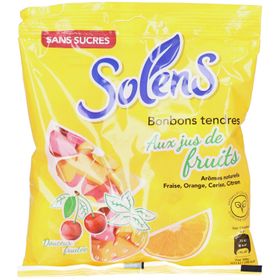 SOLENS Bonbons Tendres Aux Jus de Fruits Sans Sucres
