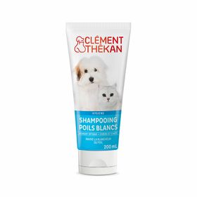 Clement Thekan Shampooing Poils Blancs Chien Chat 200ml