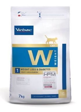 Virbac Veterinary HPM W1 croquettes perte de poids & diabète pour chat