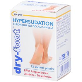 DRY - FOOT POUDRE ANTITRANSPIRANTE SACHET - Poudre podologique antitranspirante.  - bt 12