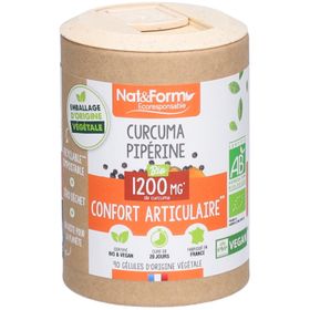 Nat&Form Curcuma Pipérine Bio Confort Articulaire